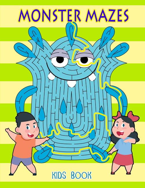 Monster Mazes Kids Book Fun and Challenging Mazes Solving, Motor
