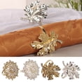thumbnail image 2 of Coofit Napkin Ring Rhinestone Stainless Steel Napkin Wrap Wedding Decor for Banquet, 2 of 6