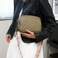 thumbnail image 4 of Women Crossbody Bag Color Clash PU Tote Bag Chain Simple Female Commuter Handbag, 4 of 9