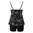 thumbnail image 4 of Women Conservative Print Strappy Back Set Two Piece Swimsuits Swimdress, 4 of 4