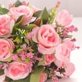 thumbnail image 5 of Wedding Bouquets for Bride Bridesmaid Bouquet Champagne Artificial Roses Flowers for Wedding Valentine's Day Church Home Decoration, 5 of 7