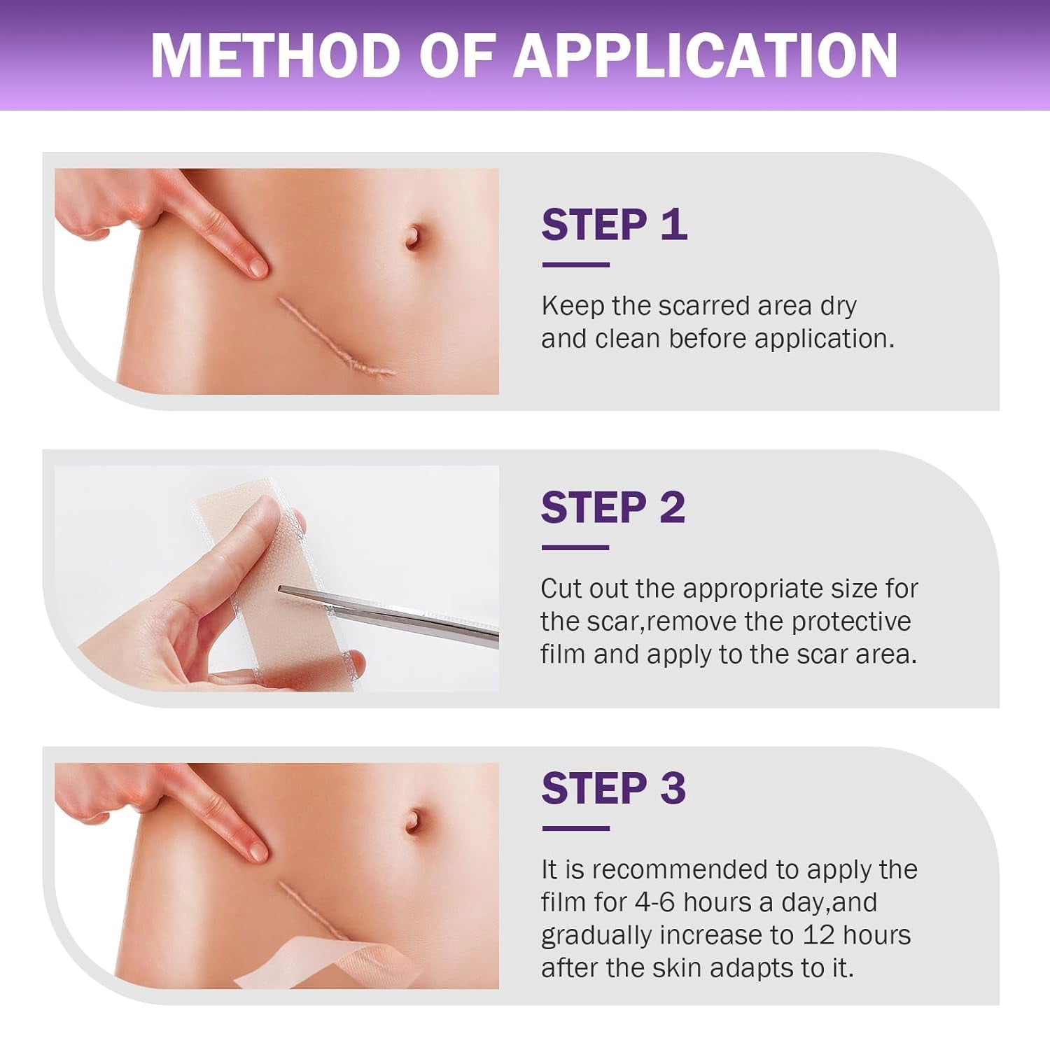 Risedora Hyaluronic Acid Nano Repair Tape, Silicone Scar Sheets and Face Tape for Wrinkles, Gentle Hydrating Scar Removal Tape for All Skin Types