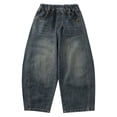 thumbnail image 2 of Boys Baggy Jeans Loose Fit Straight Leg Casual Denim Pants Breathable Elastic Long Trousers Boys Hiphop Clothes 15-16 Years, 2 of 8