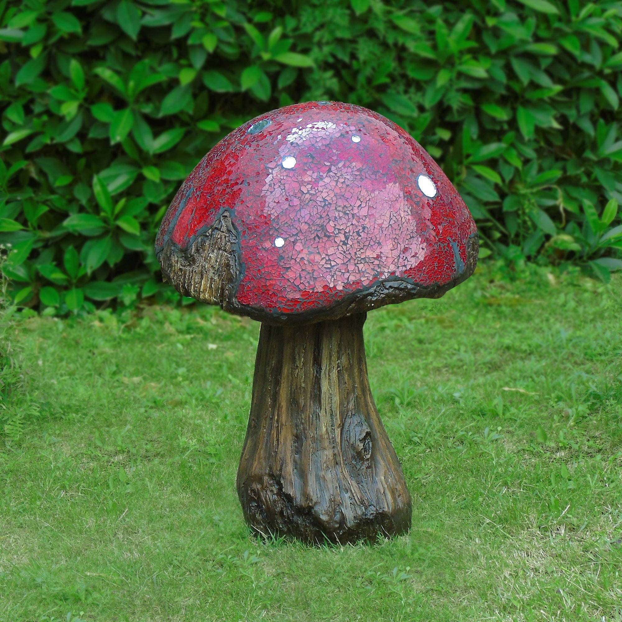 New Mosaic Mushroom 2 ft Red Outdoor Garden Backyard Display Decor Accent Resin | eBay