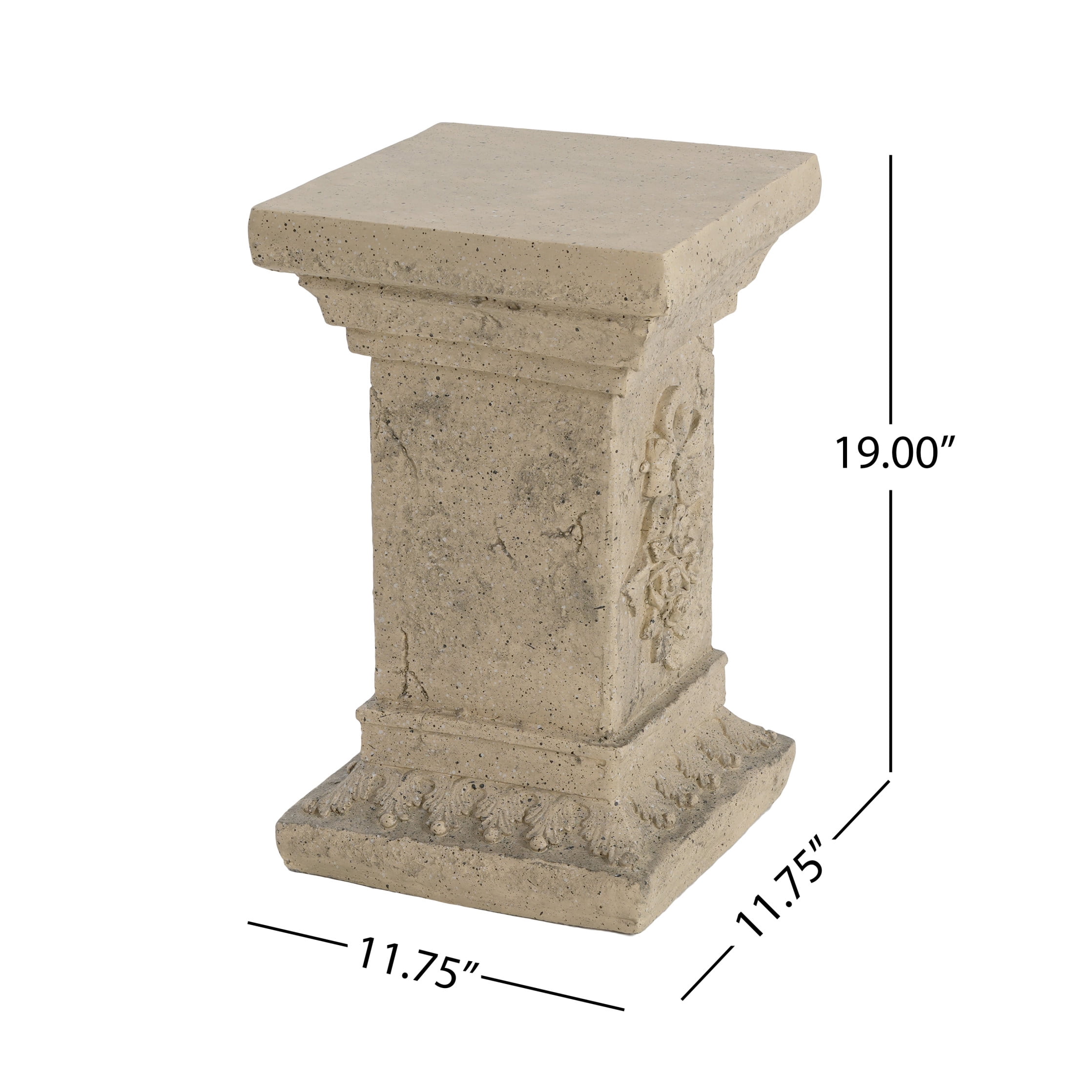 Christopher Knight Home Classic European Side Table, Indoor/Outdoor, Sand