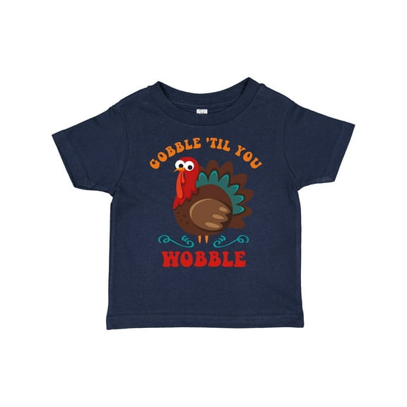 Inktastic Gobble Wobble Turkey Boys or Girls Toddler T-Shirt