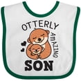 thumbnail image 3 of Inktastic Otterly Amazing Son with Mother and Child Otter Boys Baby Bib, 3 of 4