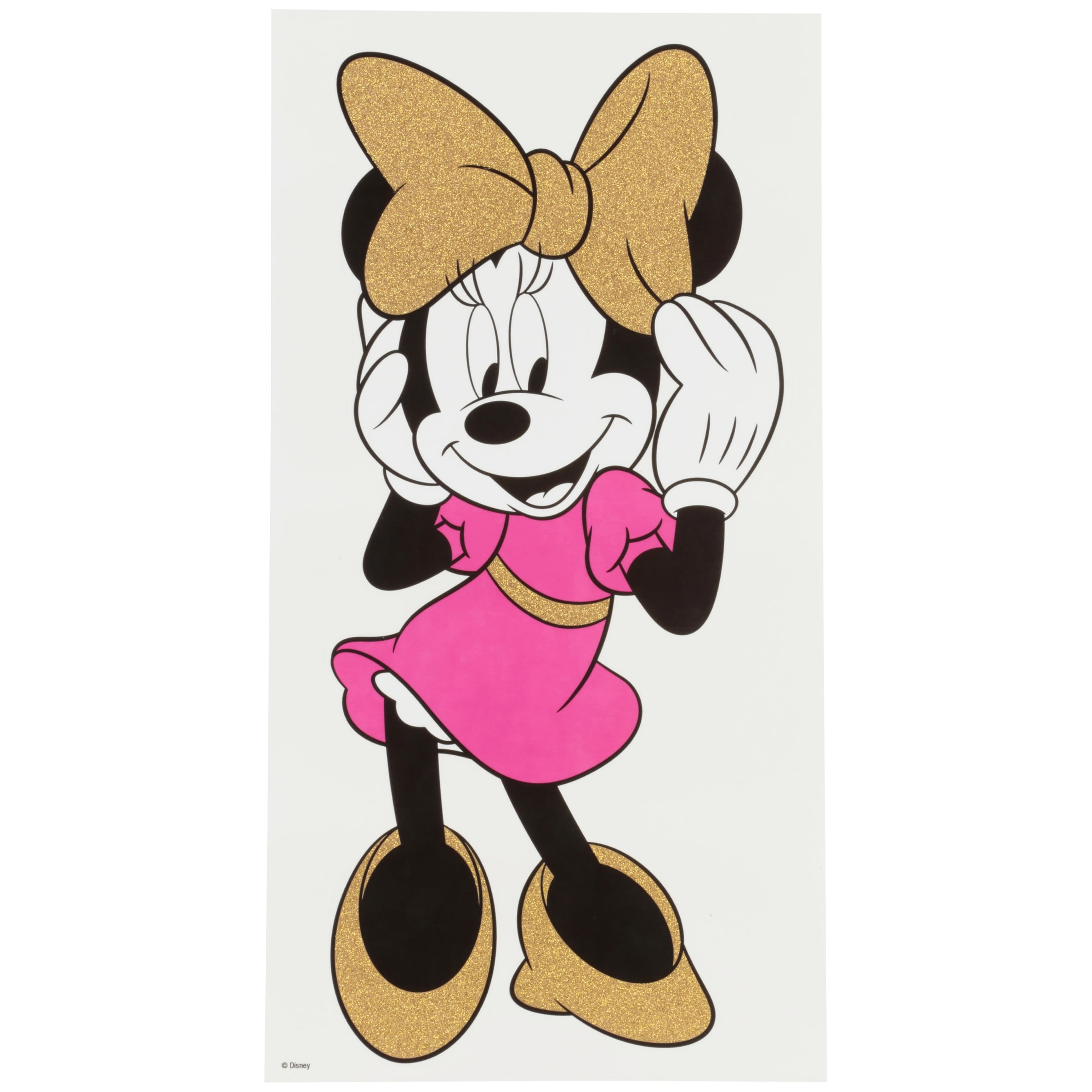 Minnie Mouse Peel And Stick Wall Decals With Glitter