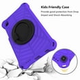 thumbnail image 4 of ELEHOLD Kids Heavy Duty Rugged Shockproof Case Compatible with Galaxy Tab A7 Lite 8.7" 2021, Hard PC Case with Full Body Protection 360 Rotatable Kickstand ,Purple, 4 of 8