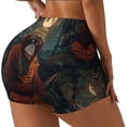 thumbnail image 1 of Fotbe Banana Leaf Meditating Gorilla Shorts Sin Costuras – Shorts Deportivos de Cintura Alta para Mujer, Elásticos para Gimnasio, Yoga, Running o Ciclismo-Small, 1 of 8