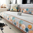 KKHZ Boho Thick Chenille Fabric Sofa Cover with Tree Embroidery and