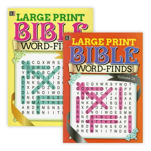 Puzzle KAPPA Large Print Bible Word Finds Book 2 Titles Word Search, 2-Pack