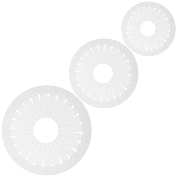 Hemobllo 3-Piece White Ribbon Pleating Board and Rosette Maker Set with Grid for Precise Fabric Crafting Projects