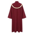 thumbnail image 4 of Moggemol Kids Church Choir Robe Boys Girls Graduation Gown Long Sleeve Judge Baptism Robe Praise Burgundy 14, 4 of 4