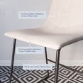 thumbnail image 3 of BELLEZE Modern Upholstered Faux Leather Dining Chairs, Molded Low Back Counter Height Seating For Kitchen Island or Home Bar [Set of 2] - Zariah (White), 3 of 7