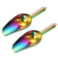 thumbnail image 1 of 2pcs Cuchara de Hielo de Metal, 9.8" x 3.5" Cuchara de Acero Inoxidable para Uso en Bar en Casa, Arcoíris, 1 of 6