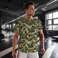 thumbnail image 3 of Wukai Camouflag Print Men's Short-Sleeved Mesh T-Shirt,Quick-Dry Short Sleeve Workout T-Shirt-3X-Large, 3 of 8