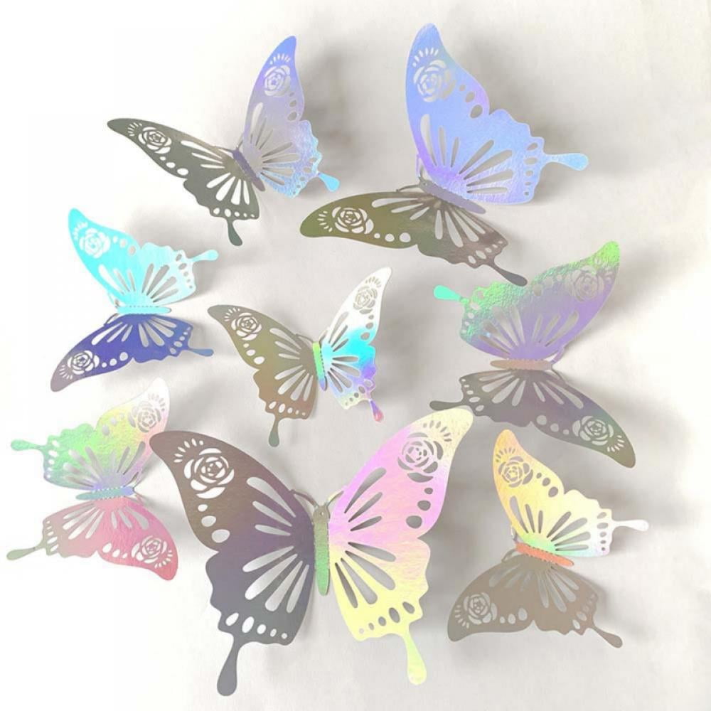 20 x LOVELY 3D PEARLESCENT BUTTERFLIES MANY NEW COLOURS WEDDINGS/PARTIES 