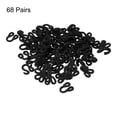 thumbnail image 3 of Uxcell 68pcs Iron Sewing Hooks and Eye Closures 23 mm Long for Bra Clothing Trousers Skirt Sewing DIY Craft, Black, 3 of 6