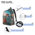 thumbnail image 3 of Xecao Swimming Goggled Flamingo Canvas College Laptop Backpack, a durable rucksack designed for both men and women, ideal for travel, school, and daily use-Small, 3 of 5