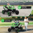 thumbnail image 3 of Joyracer 4WD 24 Volt Ride on Toys, 2 Seater Power UTV Wheels with Remote, Outdoor Toys with 4x200W Motor, LED Light, Bluetooth, Spring Suspension, Green, 3 of 8