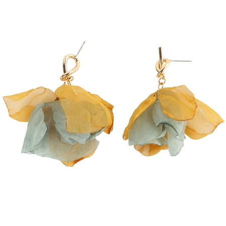 

1Pair of Temperament Flower Earrings Pure And Fresh Bowknot Alloy Hook Pendant Personality Retro Earrings (Ginger Light Grey)