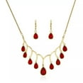 thumbnail image 1 of HOOUN 925 Plaqué Argent Femme Brillant Collier Boucle Ovale Ras du Cou Set Cadeau, 1 of 4