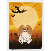 Caroline's Treasures BB4369CHF Halloween Pekingnese Red White Flag Canvas House Size , Large, multicolor