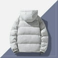 thumbnail image 4 of Jackets for Men Stitching Drawstring Hooded Slim Fashion Jacket Coat Outwear, 4 of 9