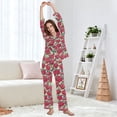 thumbnail image 5 of joogoo Pajamas Set for Women Retro Rose Flowers Long Sleeve Pjs Loungewear XL, 5 of 7
