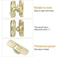 thumbnail image 3 of HXRH Zinc Alloy Right Angle Door Lock Latch,1Set Sliding Door Lock for Home,Portable Gold Gate Latch for Protecting Families Safety, 3 of 7