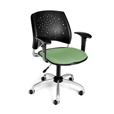 Ergonomic Sage - OFM Stars Series Model 326-AA3 Fabric Swivel Task Chair with Arms, Sage Green