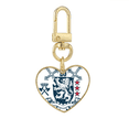 thumbnail image 1 of Espada caballeros medievales de Europa emblema de León Llavero de metal en forma de corazón dorado, 1 of 3