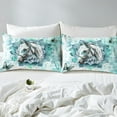 thumbnail image 4 of Safari Horse Sheet Sets for Kids Boys Girls Farm Animal Bed Sheets Set,Bohemian Mandala Bedding Twin Size Teal Ombre Sheets,Chic Butterfly Top Sheet, 4 of 6