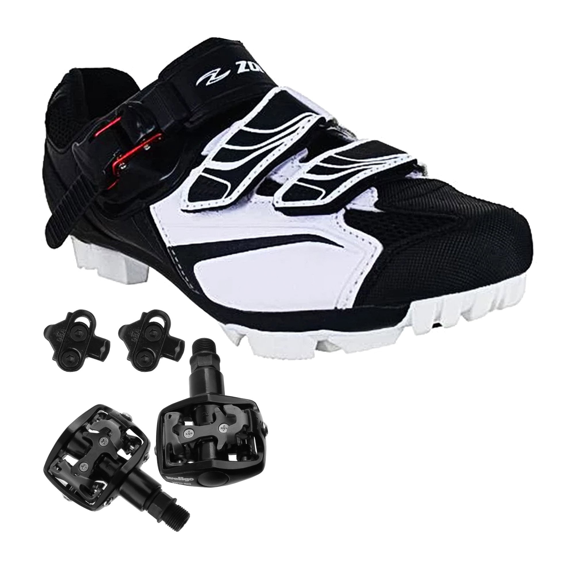 Zol Trail Plus MTB and Indoor Cycling Shoes Pedals and Cleats 