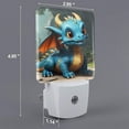thumbnail image 2 of Balery Adorable Blue Baby Dragon Luz Nocturna LED con Sensor Automático, Enchufe con Sensor Crepuscular, Luz Suave de 0.5W para Dormitorio, Pasillo, Baño-UK, 2 of 7