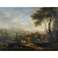 thumbnail image 2 of Jan Frans Van Bloemen 14x12 Gold Ornate Wood Frame and Double Matted Museum Art Print Titled - Landscape of Italy (1682 - 1749), 2 of 4