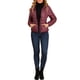 thumbnail image 2 of Chaqueta acolchada para mujer Inspire Chic con cuello alto, ligera, con capucha y cierre, 2XL, burdeos, 2 of 6