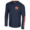 thumbnail image 2 of Men's Colosseum Navy Auburn Tigers Logo Lockup 3-Hit Active Blend Long Sleeve T-Shirt, 2 of 3