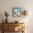 thumbnail image 4 of ZHONGYUTONG Bird Canvas Wall Art White Flower & Blue Birds on Tree Branches Pictures Painting Living Room Decor Framed (12.00" x 12.00"), 4 of 5