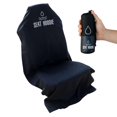 thumbnail image 1 of Funda de toalla para asiento de coche, sudadera con capucha, microfibra, portátil, negra, 1 of 7