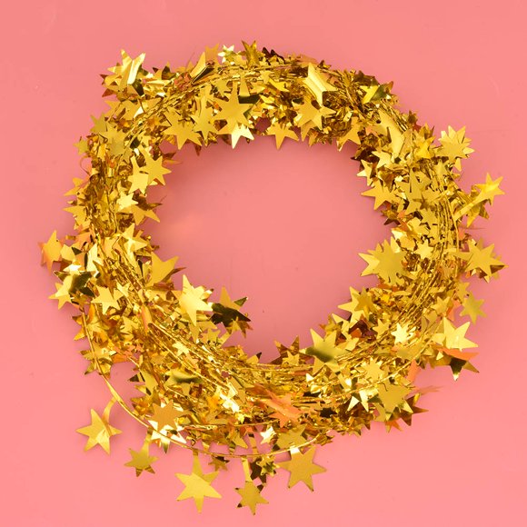 Decoración de estrellas, guirnalda de estrellas pequeña de 7,5 m, decoración navideña, guirnalda de alambre, rendimiento inigualable