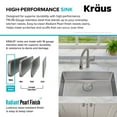 thumbnail image 5 of KRAUS Dex 33 Undermount 16 Gauge Stainless Steel Single Bowl Kitchen Sink, 5 of 12