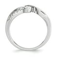 thumbnail image 2 of White Sterling Silver Ring Band Fashion Cubic Zirconia CZ Clear, 2 of 3