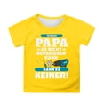 thumbnail image 1 of WERYOUNG T-Shirts Filles Garçons Été Décontracté Fête des Pères Lettre Imprimée Col Rond Manches Courtes T-Shirts Filles Tendance Tee-Shirts, Jaune, 12-13 Ans, 1 of 4