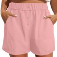 thumbnail image 2 of Bpmpbo Shorts for Women Summer Fashion Solid Color Button Pocket Shorts on Clearance, 2 of 8