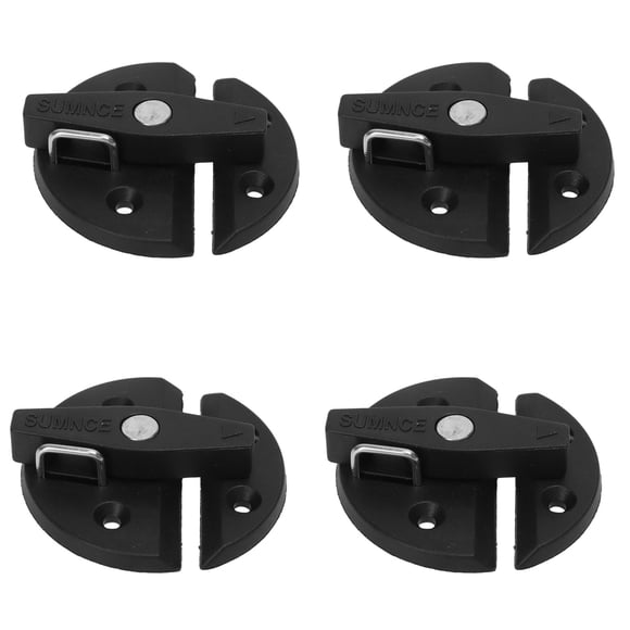 Boat Door Turn Button Lock, 4 Sets Boat Cabinet Twist Latch Black Lightweight Easy To Use For RV For Yacht