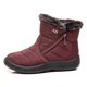 thumbnail image 2 of 35 Botas gruesas ligeras del tacón del 11cm de la prenda impermeable del tobillo de la piel del invierno para las mujeres, 2 of 5