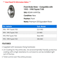 thumbnail image 2 of Front Brake Rotor - Compatible with 1993 - 1998 Toyota T100 1994 1995 1996 1997, 2 of 2
