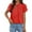 B39 Red womens summer casual tops clearance under $5, variant on of the Week Yrmaups Summer Basic Tops Tee Shirts for Women Under $5 Casual Petal Short Sleeve V Neck Ruched Elastic Waist Blouses Fashion Cute Peasant Black Blouses Clothes